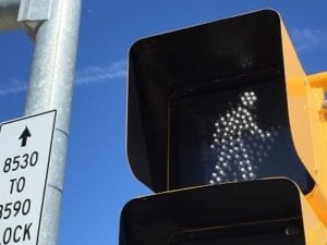 pedestrian crosswalk, part of traffic signal design