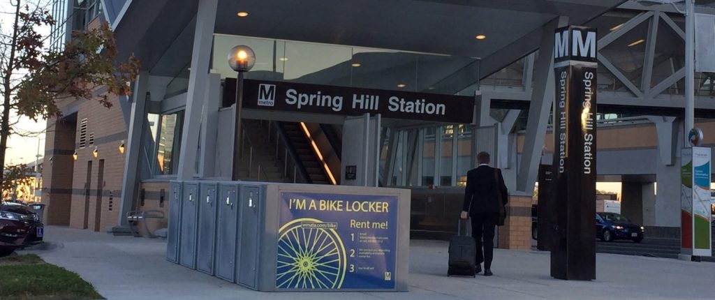 bicycle facility spring hill metro station tysons virginia