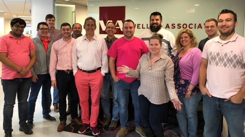 wells + associates dress down day for breast cancer awareness month