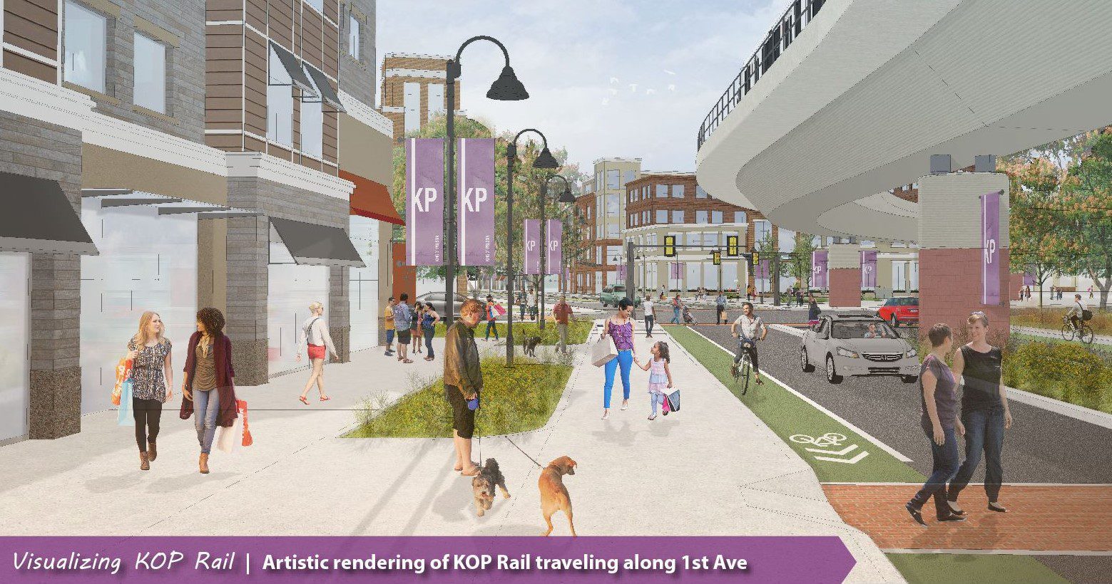 KOP Rail artist rendering 1st Avenue