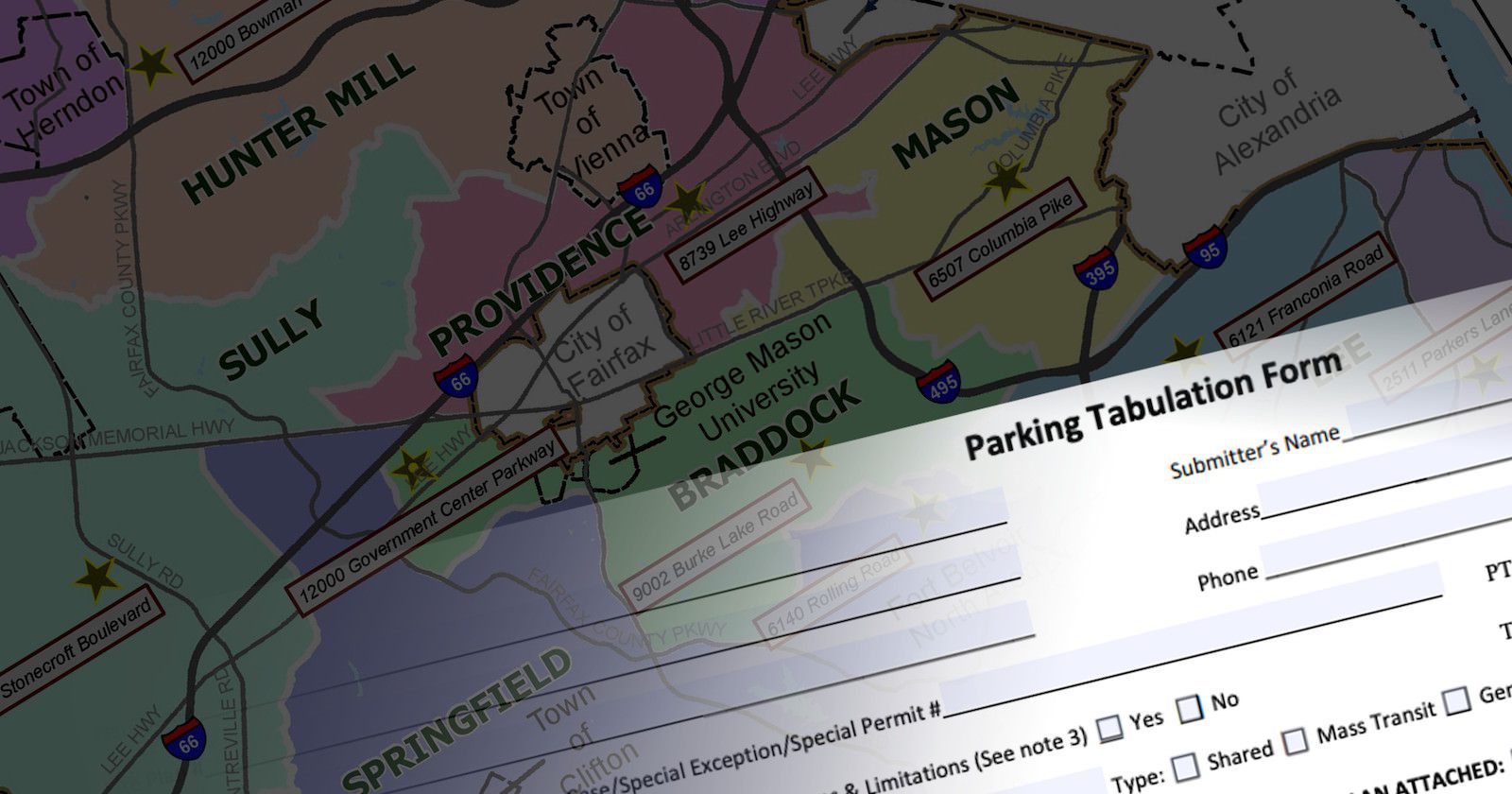 fairfax county parking tabulation form