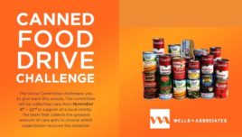 wells + associates november 2019 canned food drive graphic header