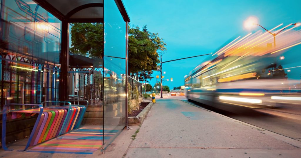 bus stop in wellington canada - wells + associates web page graphic