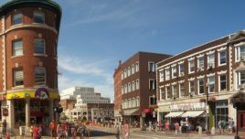 Harvard Square - Cambridge MA - walkable pedestrian scene