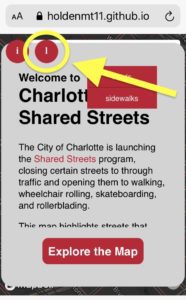 wells + associates charlotte shared streets interactive map screenshot