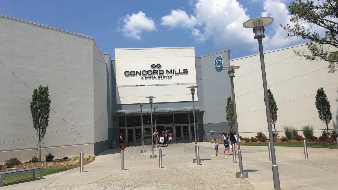 Entrance 6 to the Concord Mills shopping mall in Concord, North Carolina via Wikimedia by Dough4872