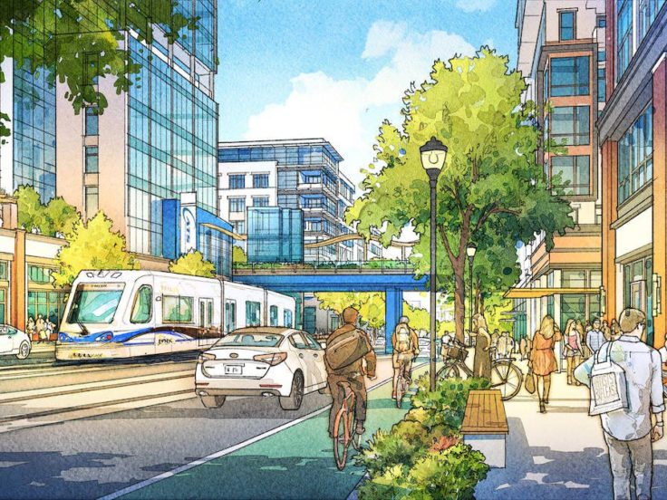charlotte gateway district street rendering source - city of charlotte