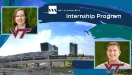 Wells + Associates intern program graphic featuring two traffic engineer portraits