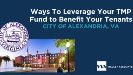 graphic image showing City of Alexandria buildings for article about TMP TDM Funds