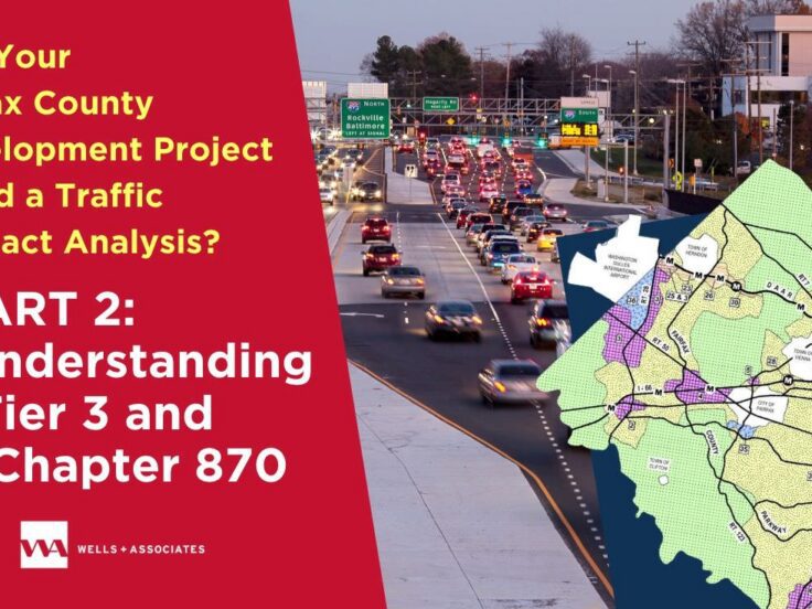 image including traffic in tysons for Fairfax County traffic impact analysis article about tier 3 and chapter 870